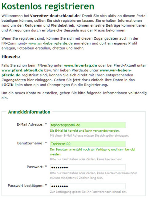 Top Horse - Anmelden & Abstimmen